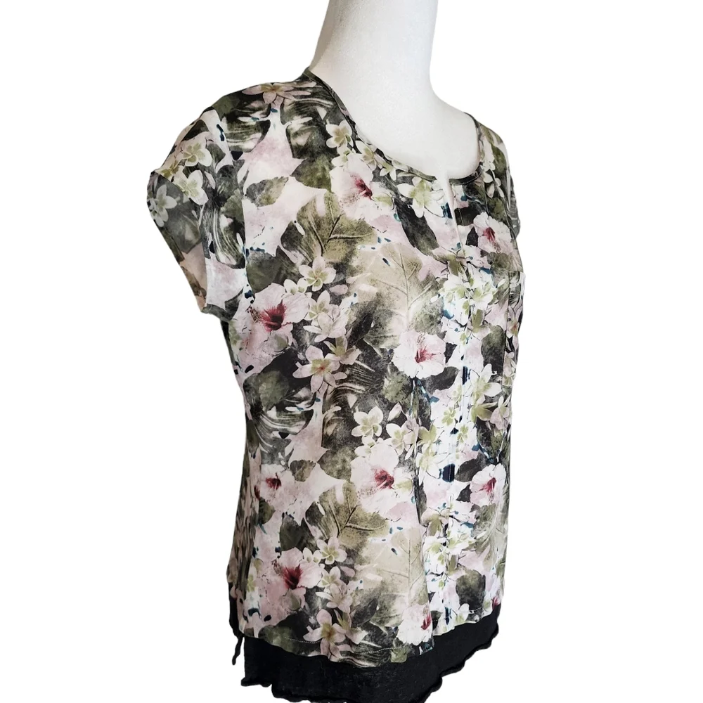 EUC Sanctuary Floral Jungle Short Sleeve City Mix Tiered Tee_4